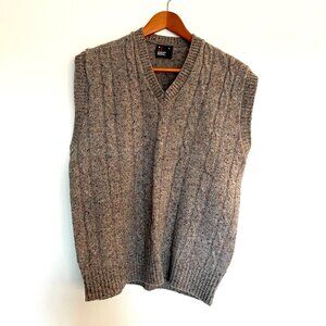 Robert Bruce Vintage Sweater Vest Men's Large Brown Speckled Wool Blend